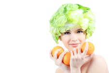 Cabbage Hat Royalty Free Stock Photos