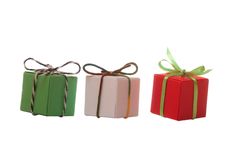 Three Colourful Present Boxes Stock Photo Three Colourful Present Boxes Stock Photo