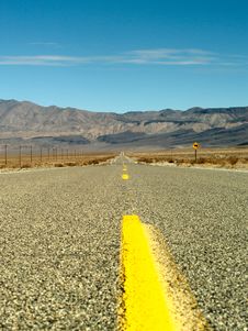 Desert Road Through Death Valley National Park Stock Photos Desert Road Through Death Valley National Park Stock Photos