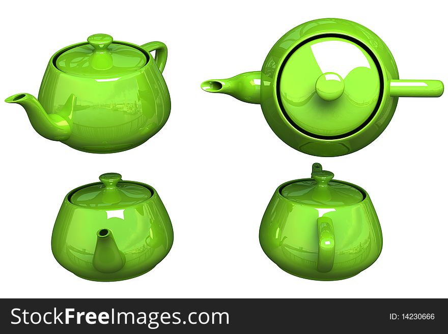 The teapot executed in 3D