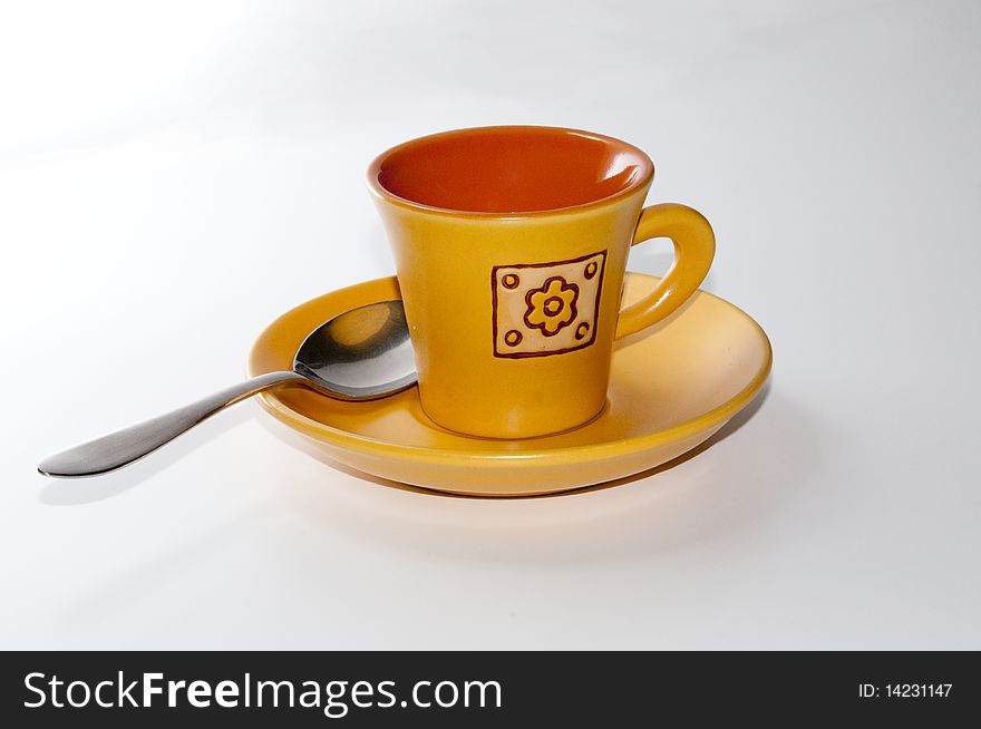 Coffee cup on white background. Coffee cup on white background