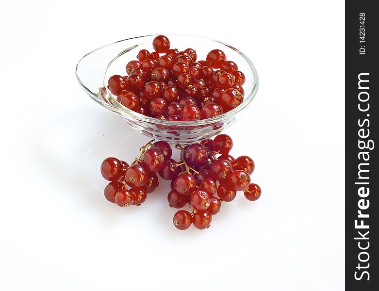 Cluster of currants on a white background