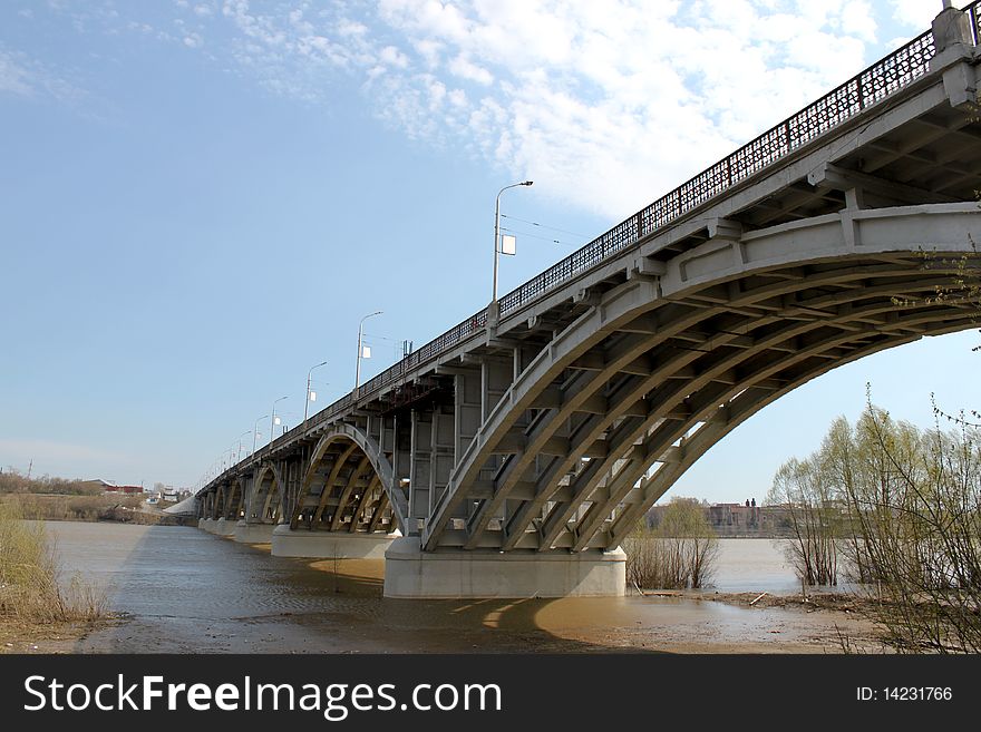 Bridge through the river Biya