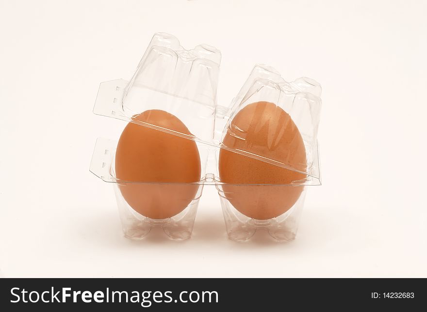 Eggs with the white background