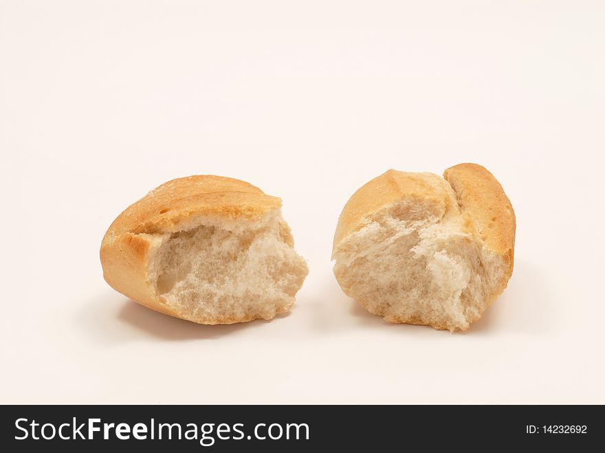 A  bread broken in two