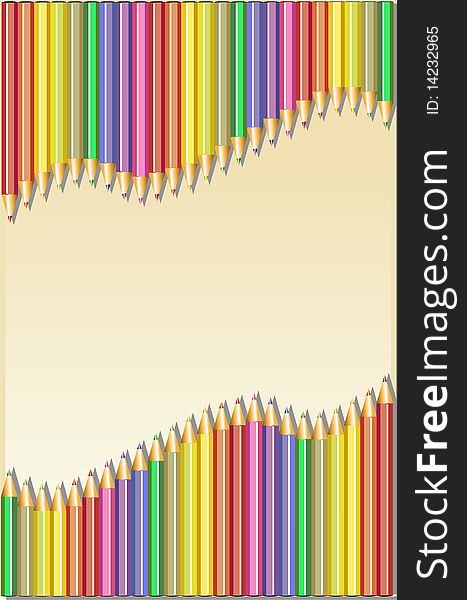 Multicolored Pencils Background for School and Office