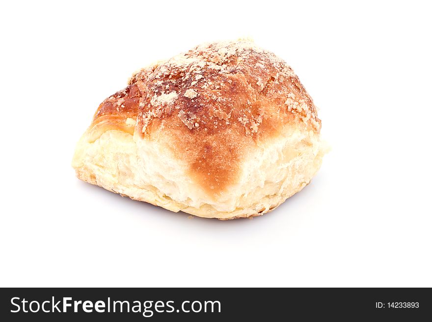 Sweet bun  isolated on white background.