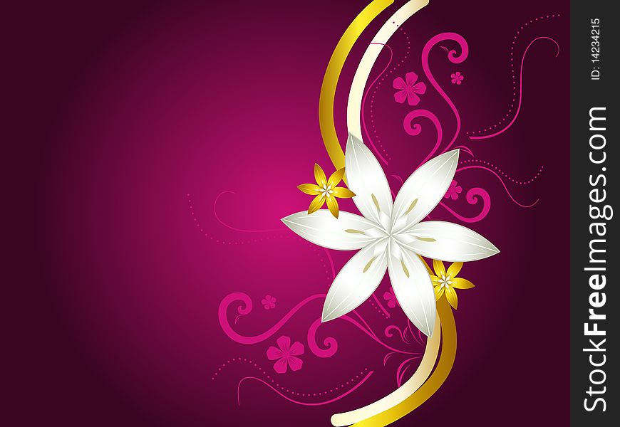 Abstract floral background,  illustration