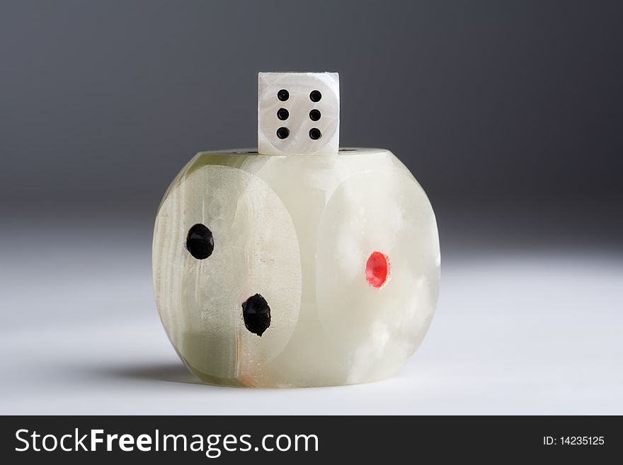 Two Dice Cube, Isolated