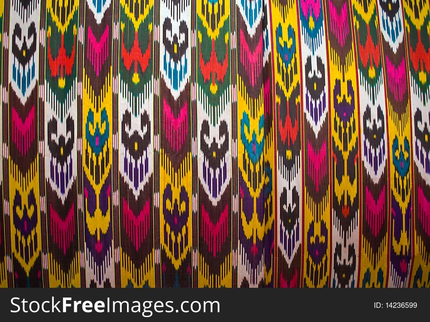 Beautiful photos of fabric with oriental ornaments.