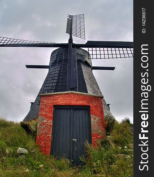 An Old Windmill Located In Denmark