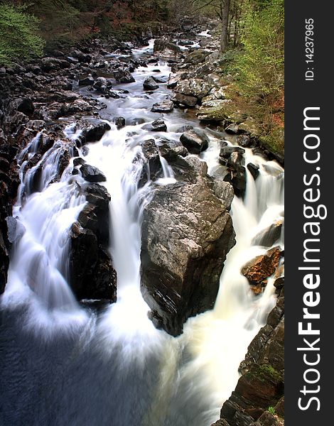 The herimtage falls north of perth on the a9,in scotland. The herimtage falls north of perth on the a9,in scotland