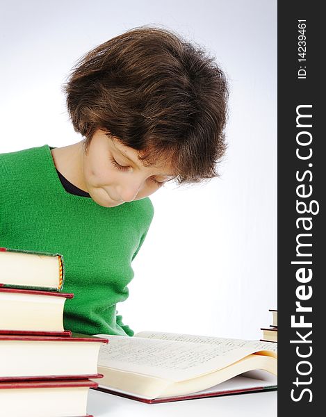 Learning, Girl With Books