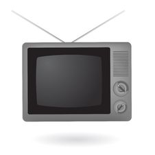 Isolated Vintage Television Royalty Free Stock Photography