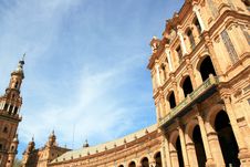Plaza De Espana Palace & Tower, Sevilla Royalty Free Stock Photo Plaza De Espana Palace & Tower, Sevilla Royalty Free Stock Photo
