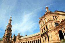 Plaza De Espana Palace & Tower, Sevilla Stock Photos Plaza De Espana Palace & Tower, Sevilla Stock Photos