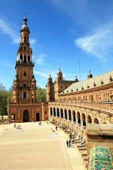 Plaza De Espana Palace, Seville Spain Stock Image Plaza De Espana Palace, Seville Spain Stock Image