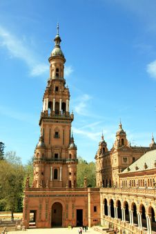 Sevilla, Plaza De Espana Palace Tower. Spain Stock Images Sevilla, Plaza De Espana Palace Tower. Spain Stock Images
