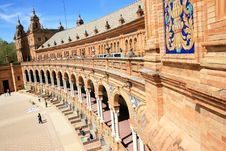 Seville. Plaza De Espana Palace, Spain Royalty Free Stock Photo Seville. Plaza De Espana Palace, Spain Royalty Free Stock Photo