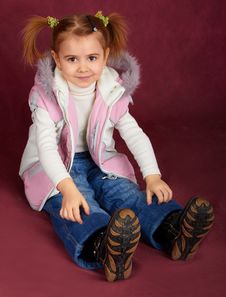 Little Funny Girl Stock Image