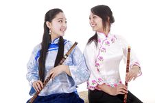 Two Young Performers Royalty Free Stock Photos Two Young Performers Royalty Free Stock Photos