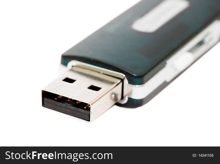 USB Flash Drive Isolated Over White