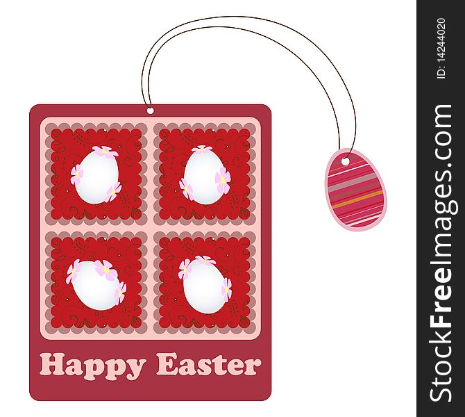 Easter card with egg tag