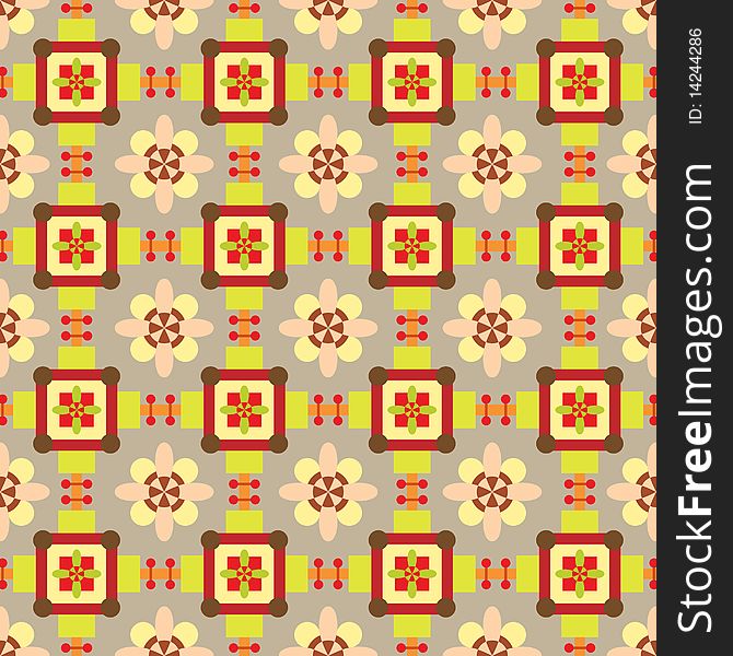 Seamless background pattern with geomentrical ornament