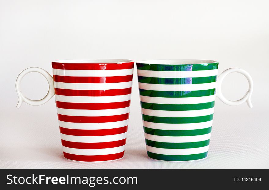 Cups for milk colored stripes