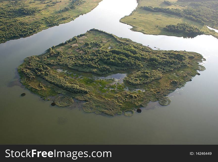 Private island not far from Smolensk. Private island not far from Smolensk
