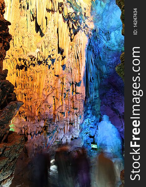 The seven stars reed flute cave guilin china
