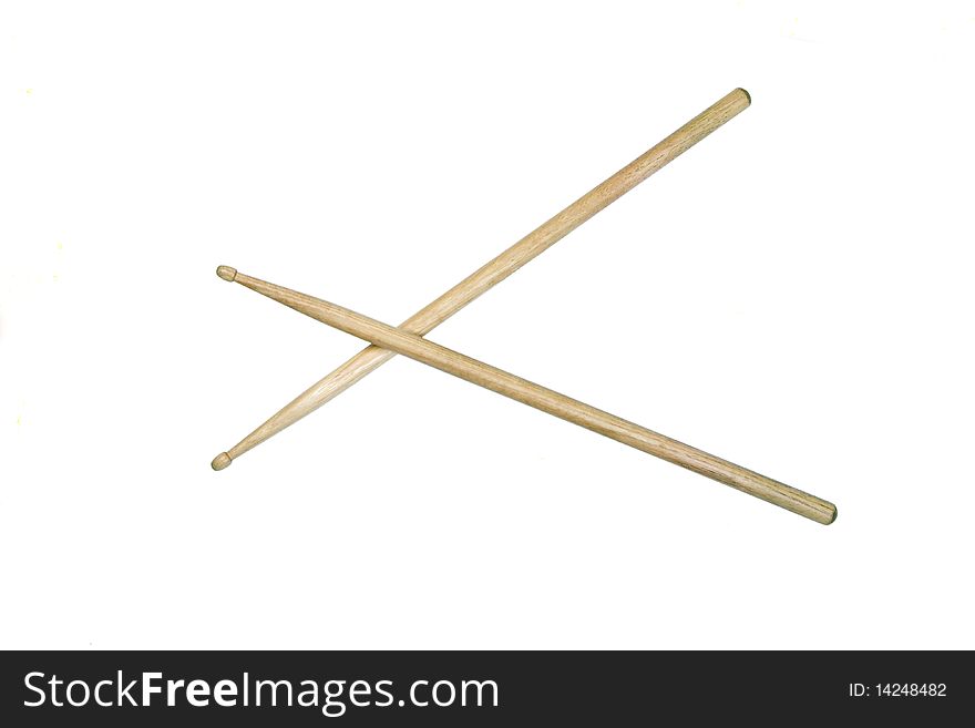 Drumsticks isolated on white with clipping path