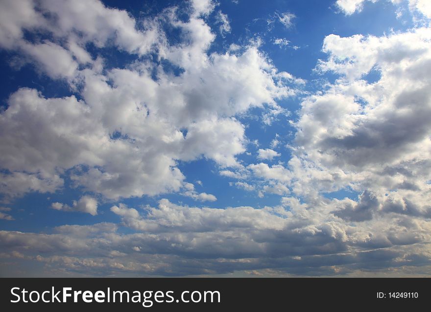 Cloudscape. Close up of the cloudy sky.