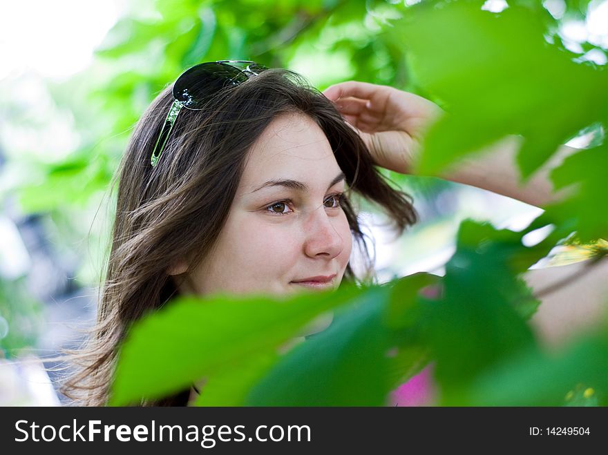 Teen Girl With Sunglasses