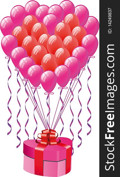 Balloons  With Gift Box