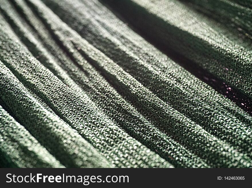 Close up green textile texture