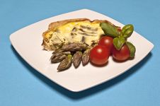Asparagus Omelet Royalty Free Stock Image