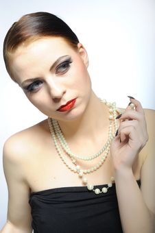 Young Elegant Aristocratic Beauty Female Face Stock Images Young Elegant Aristocratic Beauty Female Face Stock Images