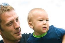 Proud Father & Son Stock Photos Proud Father & Son Stock Photos