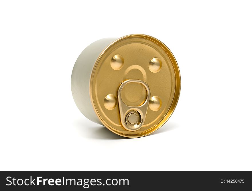 Canned food on a white background