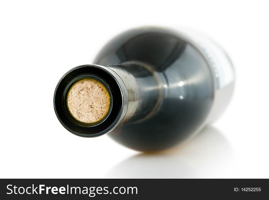 Red Wine Bottle isolated over white