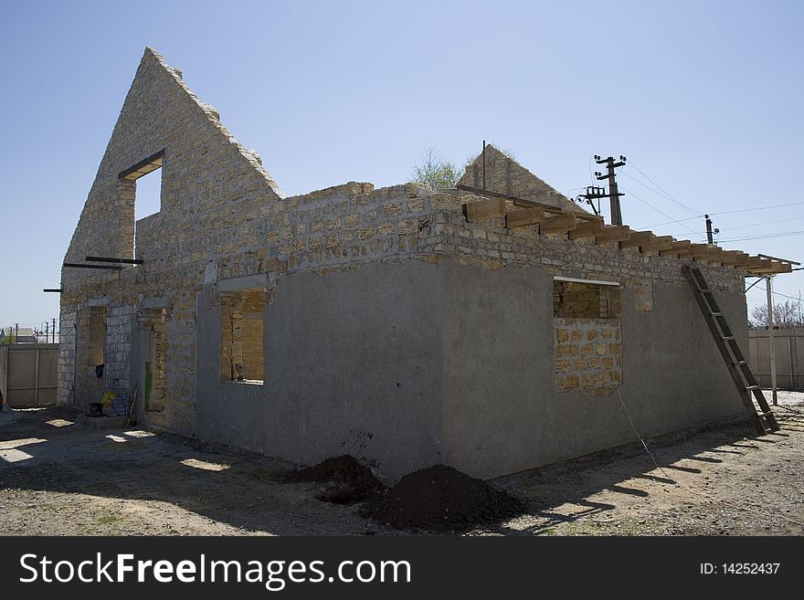 Building of new one-story house