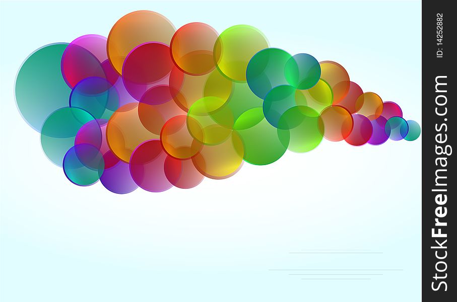 Abstract background with colored circles