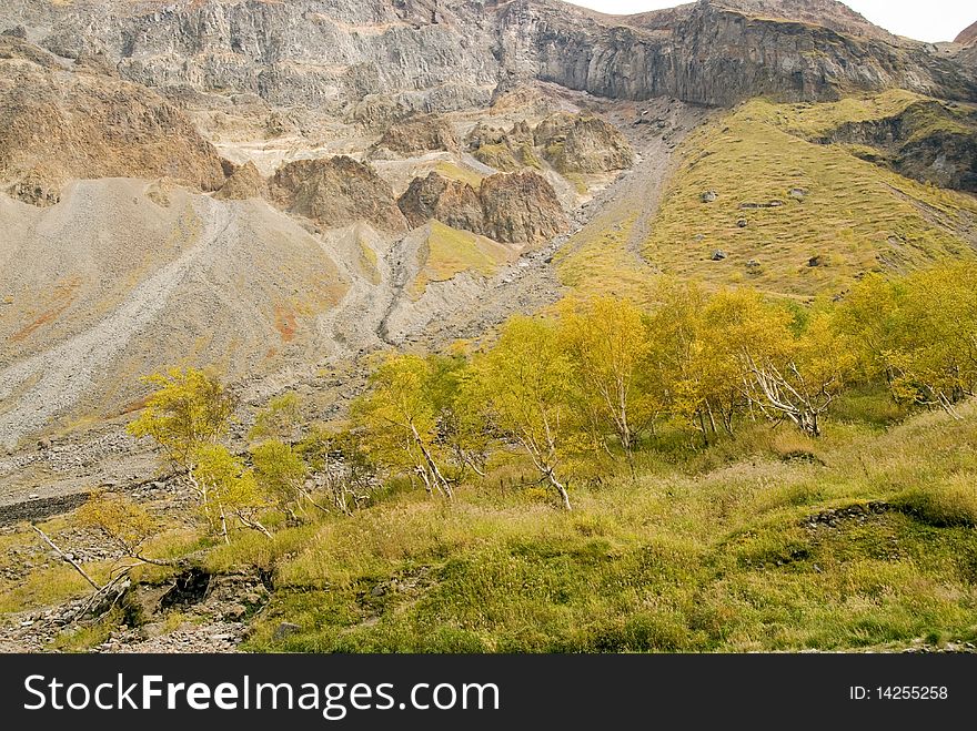 The beautiful view in Changbai mountain China