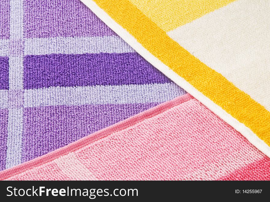 Structure and background of a checkered towel. Structure and background of a checkered towel