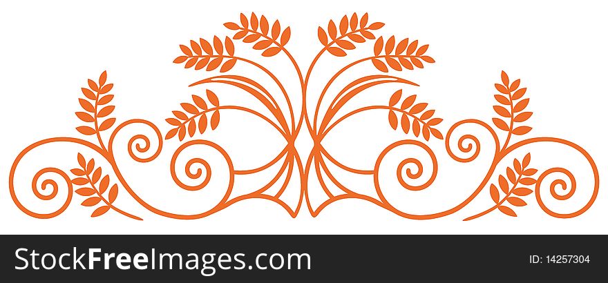 Drawing of flower pattern in a white background
