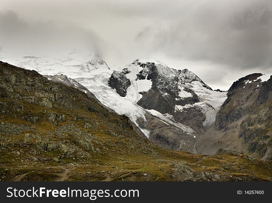 Alps And Glaciers In Switzerland