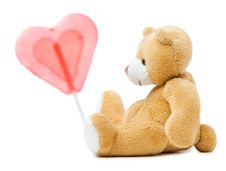 Bear With Heart Royalty Free Stock Photography