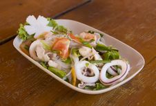 Thai Seafood Spicy Salad Stock Photography