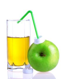 Glass Of Apple Juice With Apple Package Royalty Free Stock Photos Glass Of Apple Juice With Apple Package Royalty Free Stock Photos